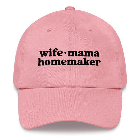 Wife Mama Homemaker Hat in Pink