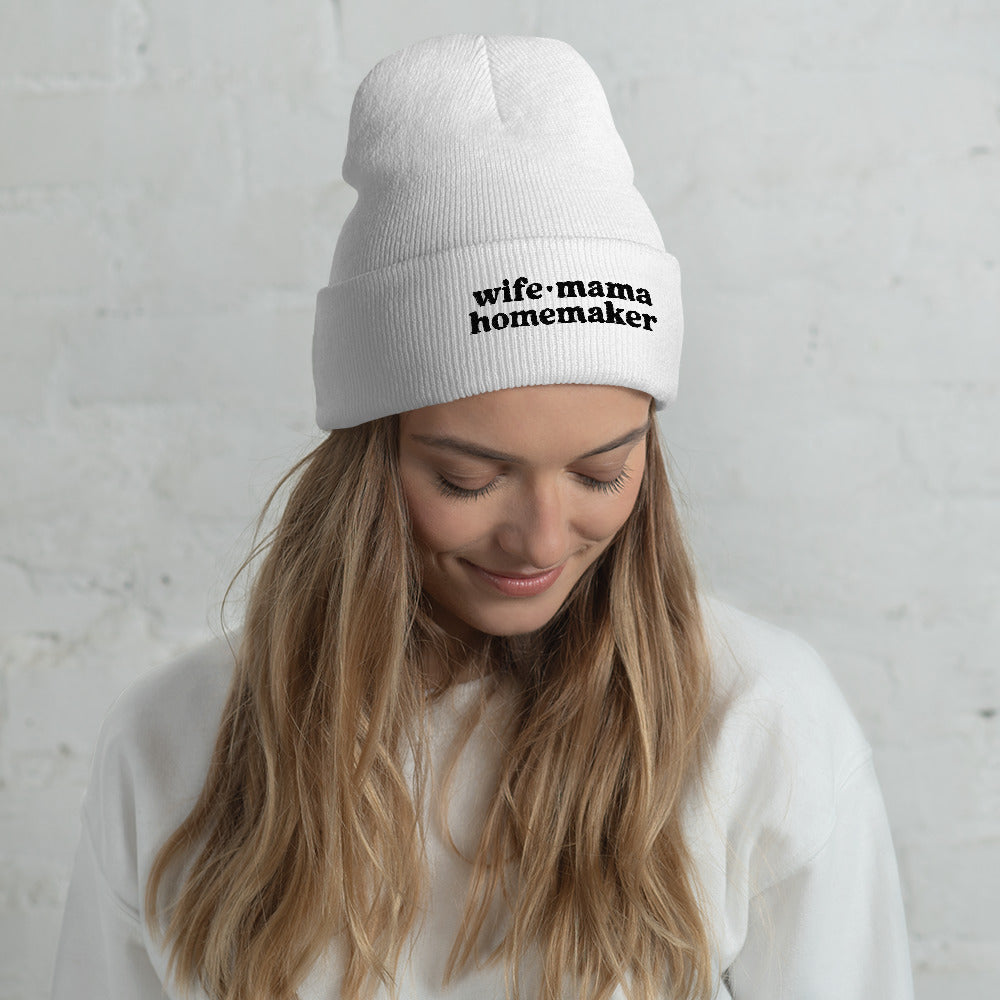 Wife Mama Homemaker Beanie