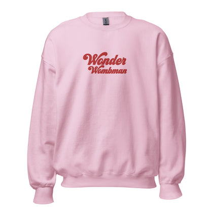 Wonder Wombman Embroidered Sweatshirt in Pink